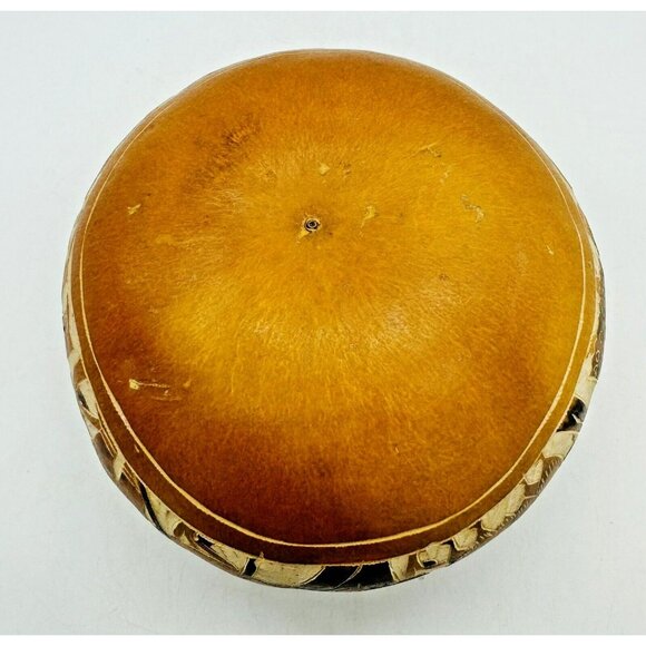 Folk Art Peru Storyteller Gourd Hand Carved Village Musicians Medium 5 inch - Picture 8 of 10